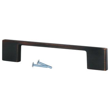 5 Pack Modern Tele 3-3/4" Centers Brushed Oil-Rubbed Bronze Cabinet Pull Handle