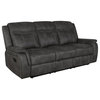 Coaster Lawrence 2-piece Faux Leather Upholstered Living Room Set Charcoal