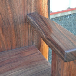Live Edge Walnut High Backed Bench - Indoor Benches