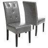 Alexander Grey Leather Dining Chair (Set of 2)
