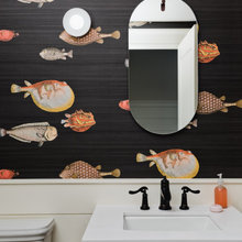 Powder Room Wall Paper Idea