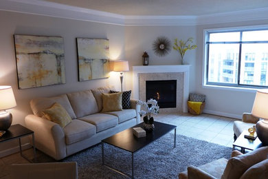 Inspiration for a living room remodel in DC Metro