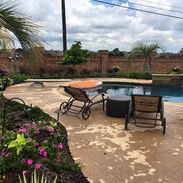 New pool flower beds