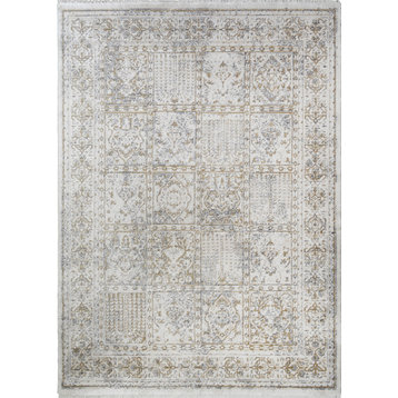 Oxford Cresswell Traditional Area Rug, Ivory, 2'1"x7'5"