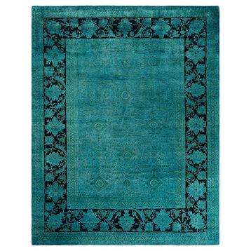 Overdyed, One-of-a-Kind Hand-Knotted Area Rug Blue, 8' 2" x 10' 5"