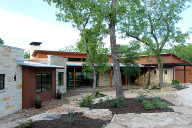 Trendy exterior home photo in Austin