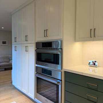 Expanded Green and White Kitchen