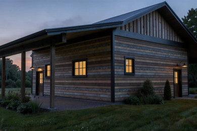Inspiration for a rustic garage remodel in Boise