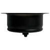 SinkSense Matte Black 3.5" Disposal Flange Drain with Stopper