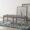 Province French Vintage Upholstered Fabric Bench EEI-3368-LGR
