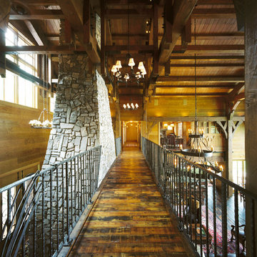 Antique Southern Yellow Pine Flooring on an Elevated Timber Walkway