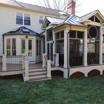 Design Builders contemporary Ipe screened porch in Potomac, Montgomery County MD