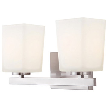 Canarm Hartley 2-LT Vanity Light IVL472A02BN, Brushed Nickel