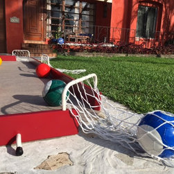 SoccerPool game table, Red/Tan - Backyard Play