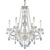 Arlington 6-Light Chandelier in Silver With Clear Heritage Crystal
