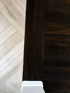 Contrasting Wood Floors Next To Each Other, Contrasting Laminate Floors