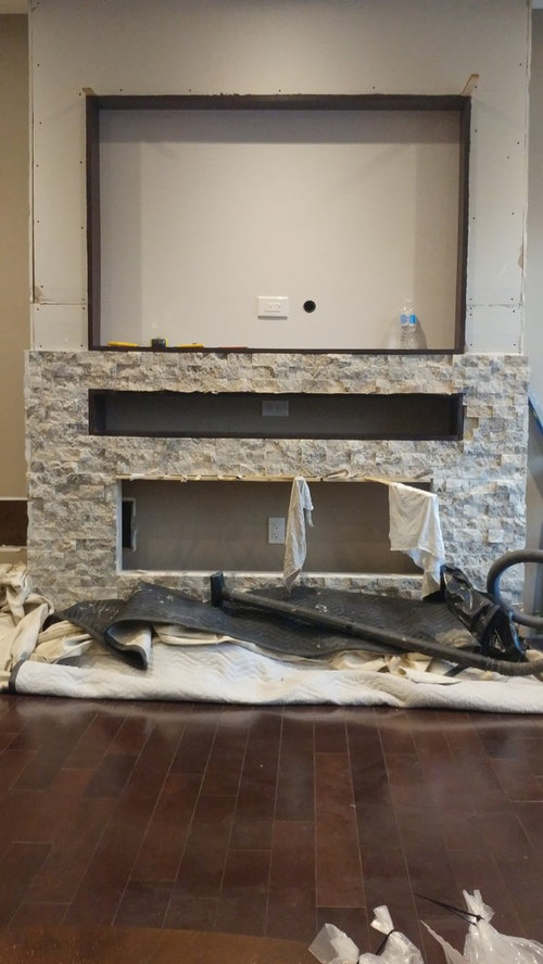 How To Fix Cut Edges Of Stacked Stone, How To Install Stone Tile Around Fireplace