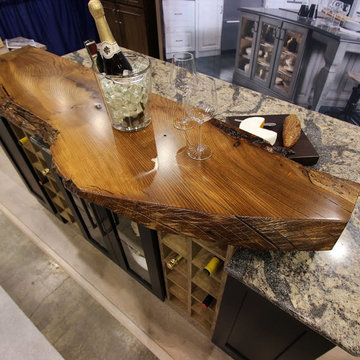 Medina, OH - Traditional - English Wych Elm Live Edge Countertop