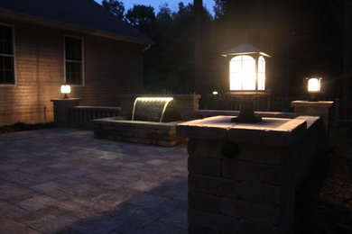 paver Patio and Waterfall