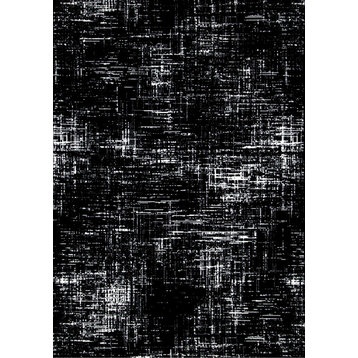 Iceland Collection Black White Consellations Area Rug, 2'0"x3'7"