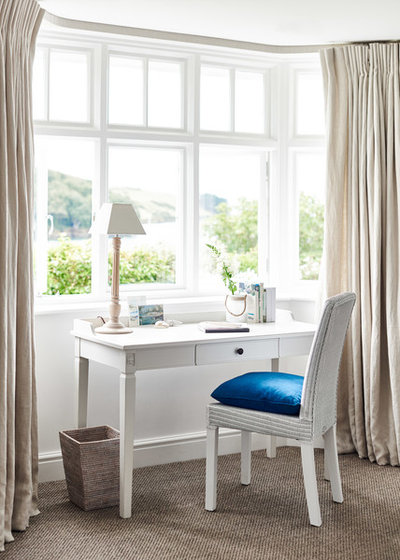 Beach Style Home Office by Adam Carter Photo
