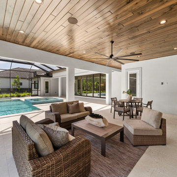 River Shores Trail - Southern Pine Ebony Wood Ceilings Talon Home Builders