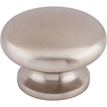 Top Knobs SS19 Flat 1-1/2 Inch Mushroom Cabinet Knob - Stainless Steel