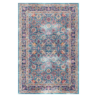 nuLOOM Kiyoko Vintage Floral Pink 4' x 6' Area Rug