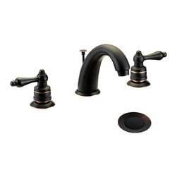 Designers Impressions - Oil Rubbed Bronze 2-Handle Widespread Lavatory Vanity Faucet - Bathroom Sink Faucets