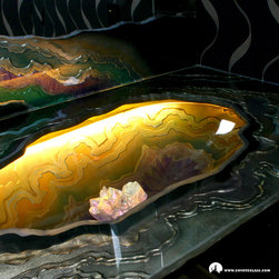 Coyote Glass Design - Geode Integral - Vanity Tops And Side Splashes