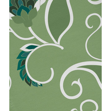 22"x22" West Indies, Floral Print Napkin, Green, Set of 4