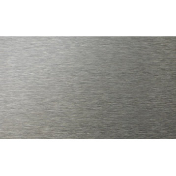 6"x3" Peel and Stick Backsplash Metal Subway Wall Tiles, Silver, Set of 100