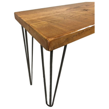 Reclaimed Wood Console Sofa Table, 14x48x30, Antique Oak