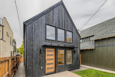 Small danish home design photo in Denver