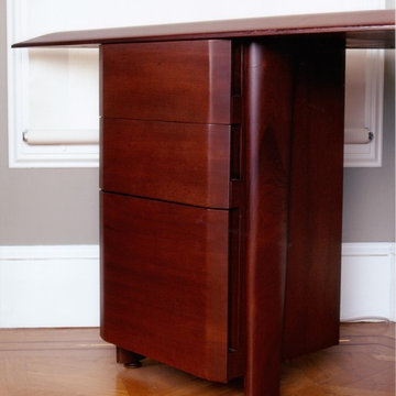 Desk Detail with suspended drawer system