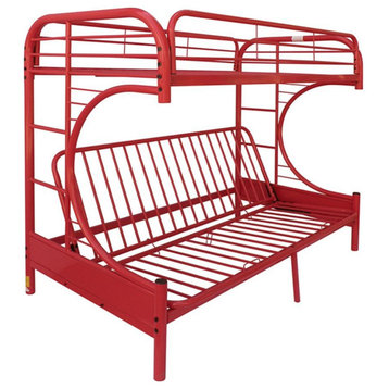 Cameron Multi-Function Futon/Bunk Bed, Red, Twin/Full/Futon