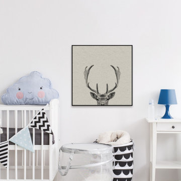 "Buck Surprise" Floater Framed Painting Print on Canvas
