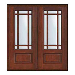 Prehung French Double Door 80 Fiberglass Marginal 9 Lite Marginal - Patio Doors