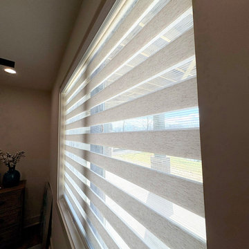 Custom Zebra Shades in Lake Norman Lakefront Home in Sherrills Ford NC