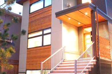 Inspiration for a contemporary exterior home remodel in Vancouver