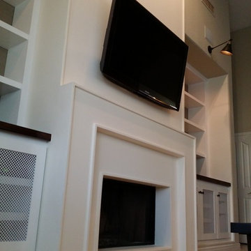 Fireplace remodel and new custom built ins
