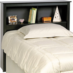 Prepac Sonoma Twin Bookcase Headboard in Black - Headboards
