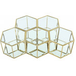 Meridian Furniture - Sei Glass Top Coffee Table With Mirrored Base, Gold, 5-Piece - This SEI coffee table five-piece set puts you in complete control of the look of your space. Use a single table for a small space, or put together two or more tables for an expanded look when game night requires extra room for you to spread out. The beautiful brushed gold frame holds a glass top with mirrored base and parallel mirrored bottom shelf. The modular design lets you connect as many tables as you need for a custom solution to your requirements.