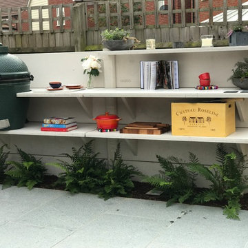 Quirky modern family outdoor space