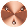 Cascading Copper Globe Drop Chandelier 3-Piece, Polished Copper