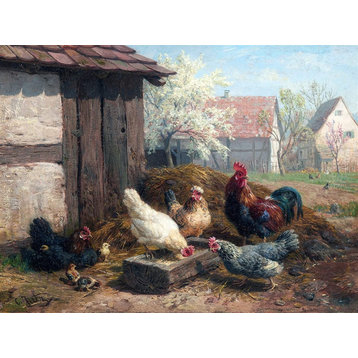 Tile Mural Rooster spring chicken farm Kitchen Backsplash Ceramic Glossy