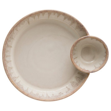 Cream Stoneware Serving Dish