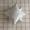 Silver Shantung Silk Metallic Bead Welt Trim Decorative Pillow Cover 20"x20"