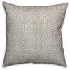Taupe Tile Pattern Spun Poly Pillow, 18"x18"