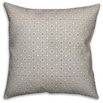 DDCG - Taupe Tile Pattern Spun Poly Pillow, 18"x18" - This polyester pillow features a taupe tile design to help you add a stunning accent piece to  your home. The durable fabric of this item ensures it lasts a long time in your home.  The result is a quality crafted product that makes for a stylish addition to your home. Made to order.